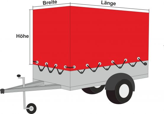 Anhängerplane mit Digitaldruck - gerades Dach - Leufen - Planen