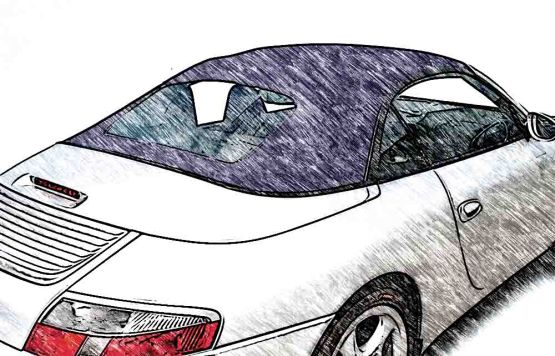Verdeck Porsche 911 Typ 996 Cabrio (PVC Scheibe)-Bj. 97-01