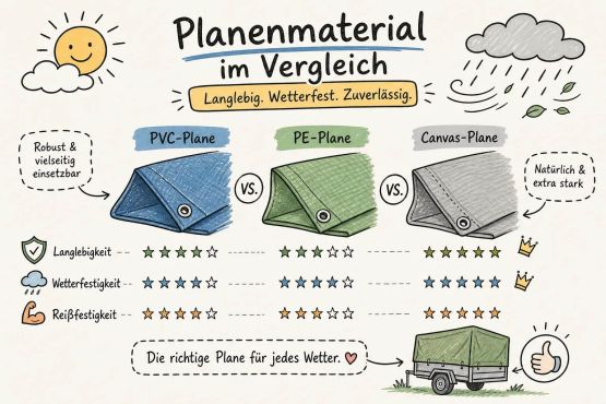 Planenmaterial im Vergleich: Langlebig und wetterfest