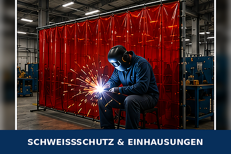 Schweißschutzvorhang und textile Einhausung für sichere Arbeitsbereiche in der Industrie